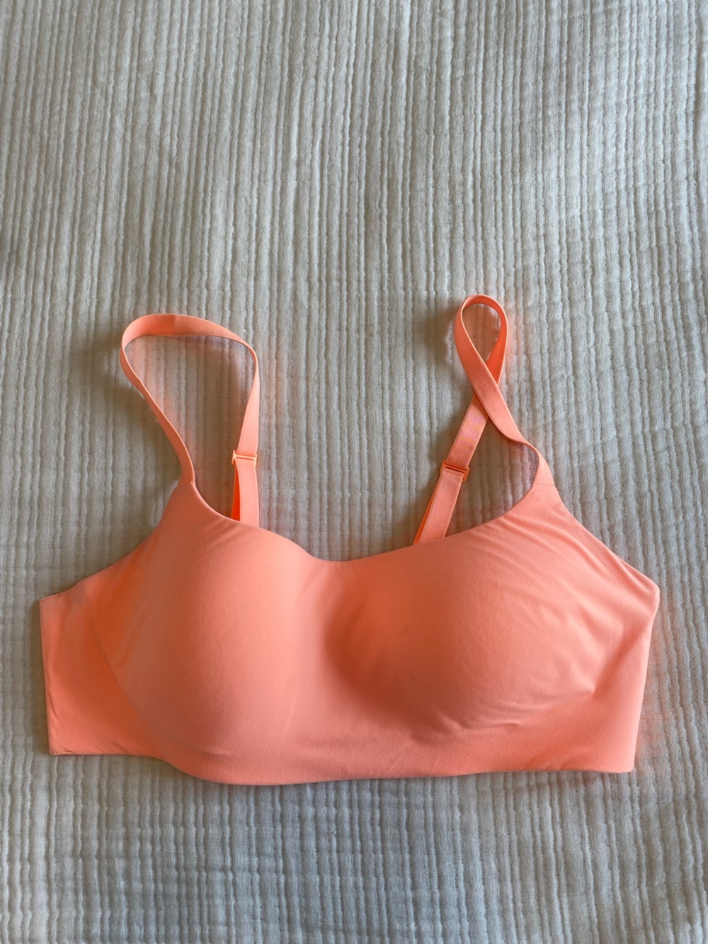 Aerie Smoothiez Bra Coral Peach Medium M Seamless Wireless